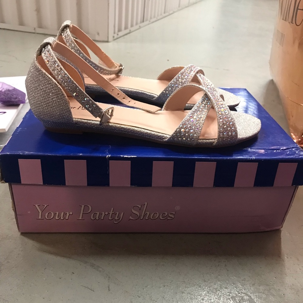 Silver AB Rhinestone Flats! - Picture 5 of 13